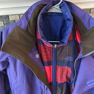 North face ski jacket and inside removable jacket